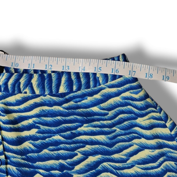 NWT Whistles Seafoam Print Button Front Midi A-Line Skirt Sz. 12 Blue Multi - Picture 8 of 10